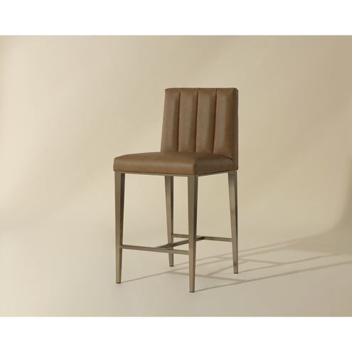 Wilbur 39.75 inch Milliken Cognac Counter Stool